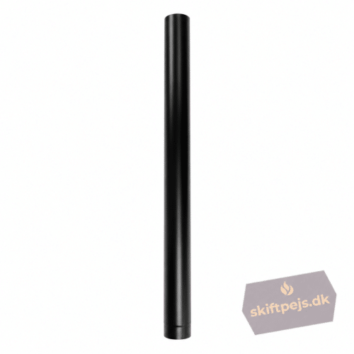 Uisoleret røgrør 1500 mm Ø150 mm sort