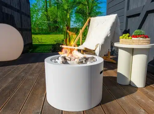 Biopejs Luna i hvid – fritstående terrassemodel